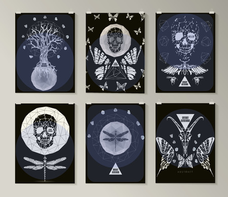 Set of modern backgroundsのイラスト素材