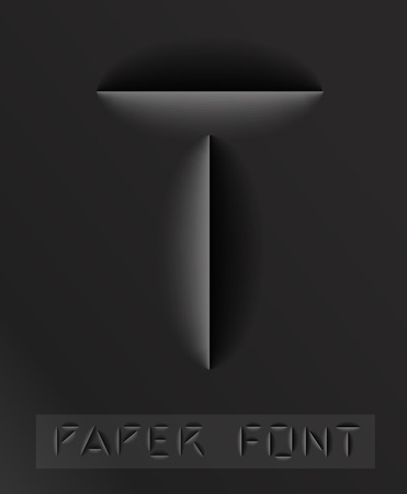 Paper cut letter. Typographic sign with shadow.のイラスト素材