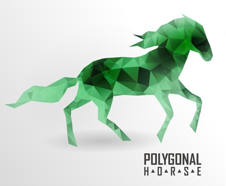 Abstract polygonal horse. Geometric hipster illustration. Polygonal horseのイラスト素材