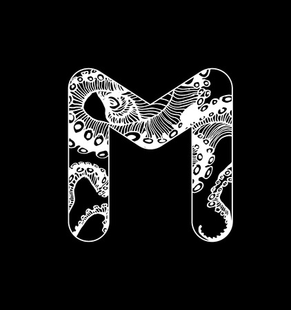 Vector alphabet. Sketchy creative letters collection hand drawn with ink pen for lettering posters, ads, headers, banners and moreのイラスト素材