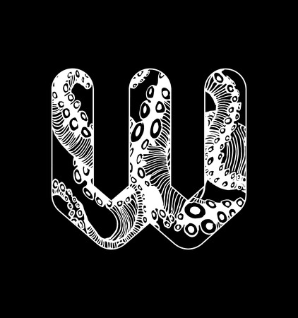 Vector alphabet. Sketchy creative letters collection hand drawn with ink pen for lettering posters, ads, headers, banners and moreのイラスト素材