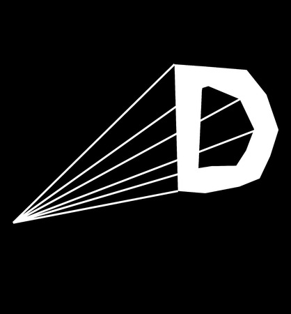 Polygonal bubble icon Letter. Abstract creative font.のイラスト素材