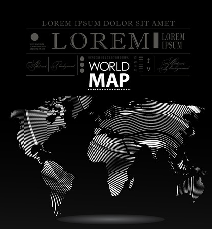 Modern elements of info graphics. Polygonal, mosaic World Mapのイラスト素材