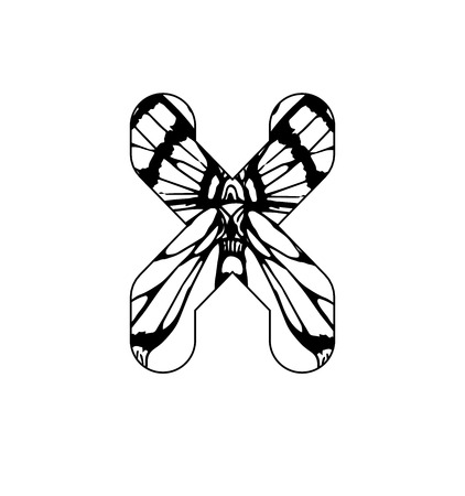 Vector alphabet. Sketchy creative letters collection hand drawn with ink pen for lettering posters, ads, headers, banners and moreのイラスト素材