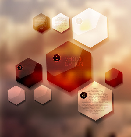 abstract  options on blur background, can be used for website, info-graphics, number bannerのイラスト素材
