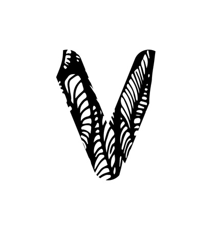 Vector alphabet. Sketchy creative letters collection hand drawn with ink pen for lettering posters, ads, headers, banners and moreのイラスト素材