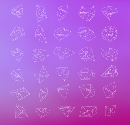 Hipster thin line cosmic background, polygonal triangles and space backgroundのイラスト素材