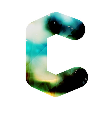 Abstract Geometric letter. Creative Alphabet. Modern typographicのイラスト素材