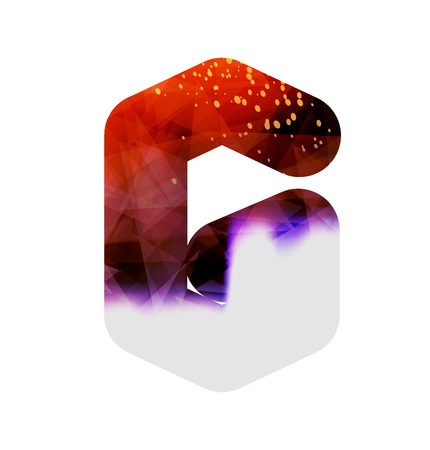 Abstract Geometric letter. Creative Alphabet. Modern typographicのイラスト素材