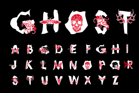 Geometric font. Creative Alphabet. Abstract  hipster font,  drawn by hand illustrationのイラスト素材