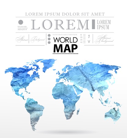 Modern elements of info graphics. Watercolor, paper World Mapのイラスト素材
