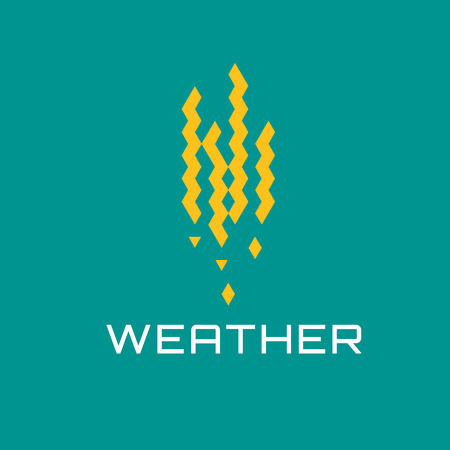 Business Icon - Vector concept design template. Abstract emblem for synoptic cast, weather conditionsのイラスト素材
