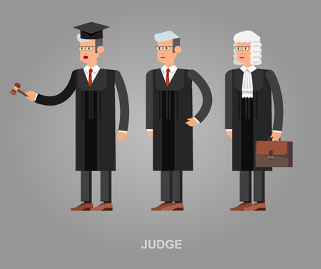 Vector detailed character the judge, cool flat  illustration isolated vectorのイラスト素材