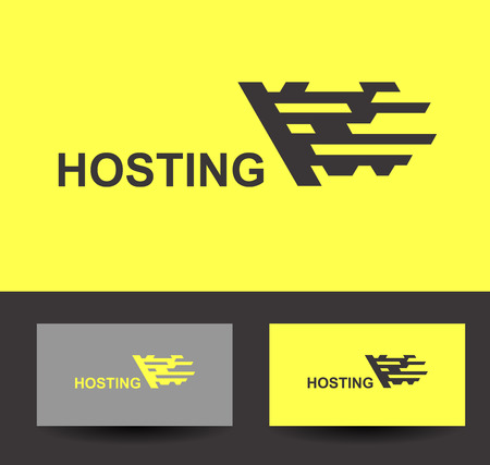 Abstract emblem for communication technology, internet hosting serviceのイラスト素材