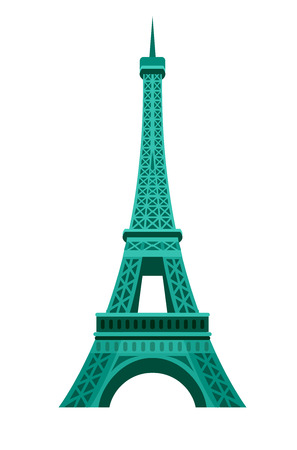 High quality, detailed most famous World landmark. An image of Paris Eiffel Tower Icon. Paris Eiffel Tower card. Travel vector. Travel illustration. Travel landmarks. Happy travelのイラスト素材