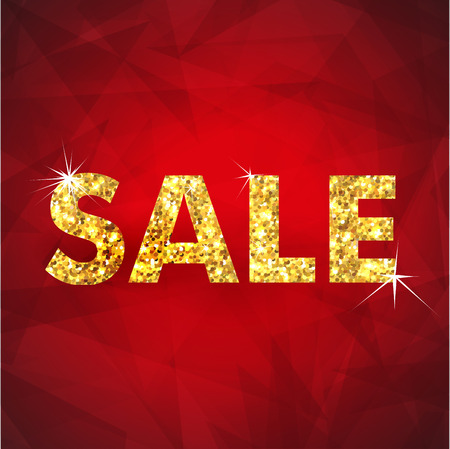 Christmas gold Sale typography. Merry Christmas text. Sale poster with golden typography elementsのイラスト素材