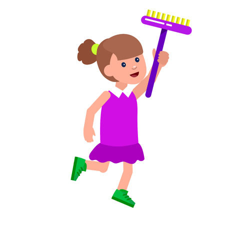 Cute vector character child. Cheerful child. Happy kid illustration. Detailed character child. Vector for Celebration children day, fun child.のイラスト素材
