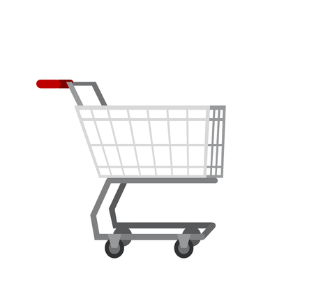 Concept illustration for Shop. Vector supermarket cartのイラスト素材