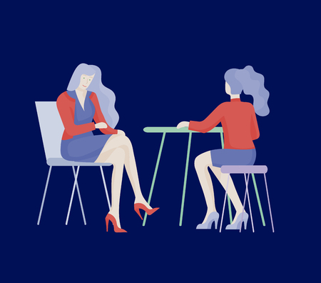 Businessmen making handshake, business etiquette, merger concepts office workers, clerks or managers talking to each other, discussing, depressed Tired male and female office workers sitting, sleepingのイラスト素材