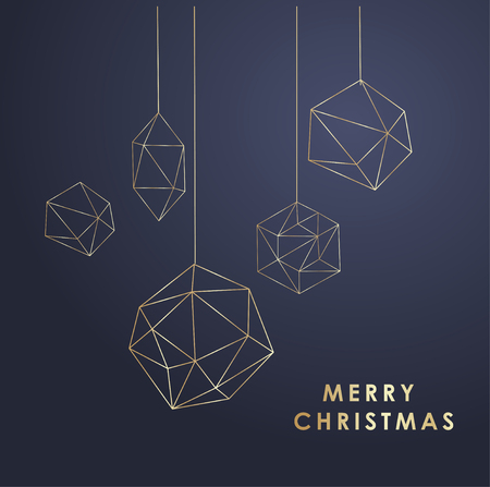 Elegant Christmas and happy New Year Background with Gold Shining decoration. Vector illustrationのイラスト素材