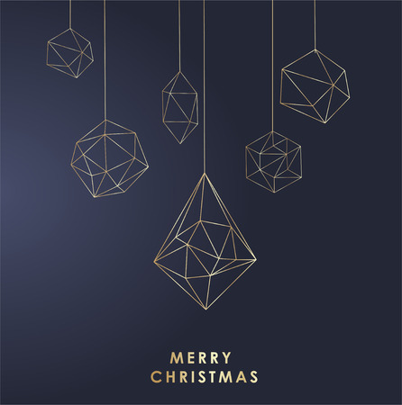 Elegant Christmas and happy New Year Background with Gold Shining decoration. Vector illustrationのイラスト素材