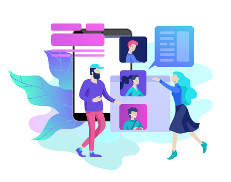 Concept Human Resources and selection candidates, banner, presentation, social media, documents. Recruitment for web page. Vector illustration filling out resumes, hiring employeesのイラスト素材