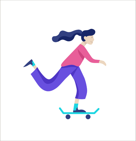 People enjoying their hobbies. Vector character. Colorful flat concept illustration.のイラスト素材