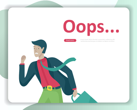 Landing page templates Error page illustration with People characters and cat. Page not found. Vector concept illustration for 404 error with Funny cartoon workersのイラスト素材