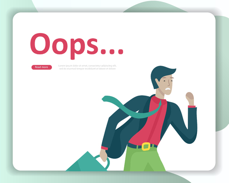 Landing page templates Error page illustration with People characters and cat. Page not found. Vector concept illustration for 404 error with Funny cartoon workersのイラスト素材