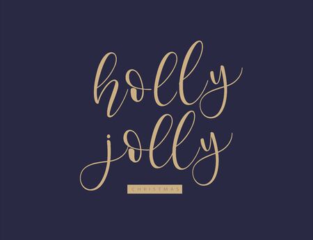Merry Christmas and happy New Year set with lettering typographic composition for the poster and greeting card. Calligraphy for winter holiday. Vector illustrationのイラスト素材