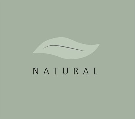 design template in trendy linear minimal style. Vector abstract hands. Abstract symbol for organic products, beauty cosmetics, jewellery and hand crafted.のイラスト素材