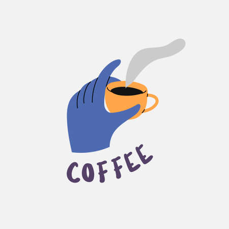 Set of colorful hands holding various stuff. Different operations and gestures. Hand drawn vector illustrationのイラスト素材