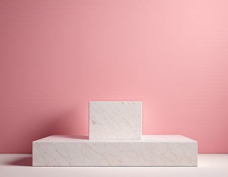 Minimalistic abstract background, primitive geometrical figures, pastel colors, 3D renderの素材