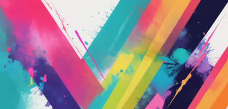Abstract background with multicolored watercolor splashes. Vector illustration.の素材