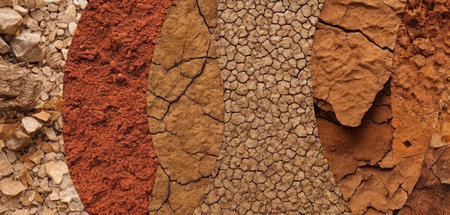 Cracked soil texture. Abstract background and texture for design and ideas.の素材