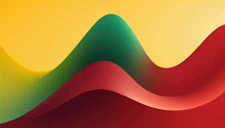 Colorful abstract background with wavy lines. Vector Illustration.の素材