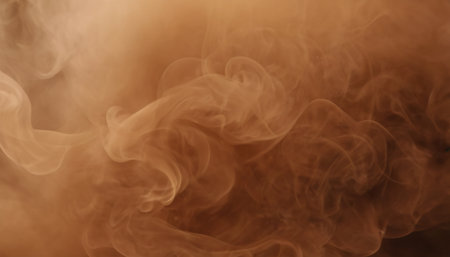 Abstract smoke moves on a black background. Design element for design.の素材
