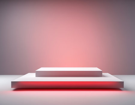 Abstract scene podium mockup. Award ceremony concept. 3d renderの素材