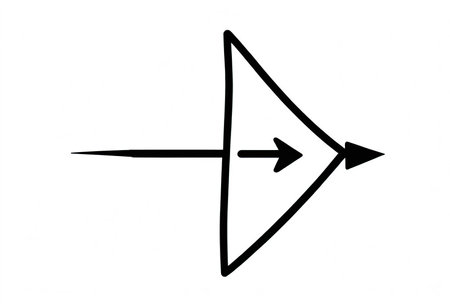 Arrow on a white background. The concept of the direction of movement.の素材
