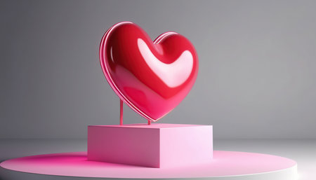 Valentine's day abstract background, 3d render, toned imageの素材