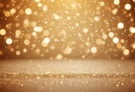 golden glitter vintage lights background. silver and golden. de-focusedの素材