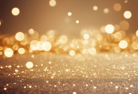 golden glitter vintage lights background. silver and golden. de-focusedの素材