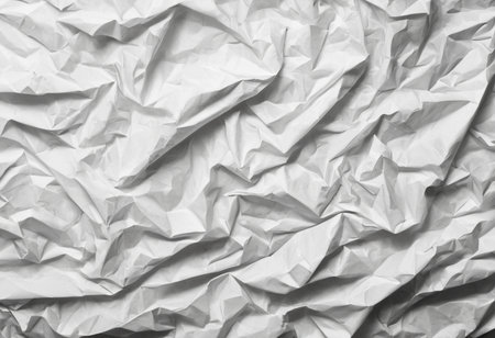 White crumpled paper texture background. Abstract crumpled paper background.の素材