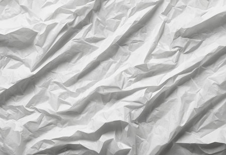 Crumpled white paper texture background. Crumpled paper background.の素材