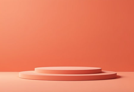 Abstract minimal scene with geometrical forms. Pink background. 3d renderの素材