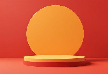 Abstract scene podium mockup. Award ceremony concept. 3d renderの素材