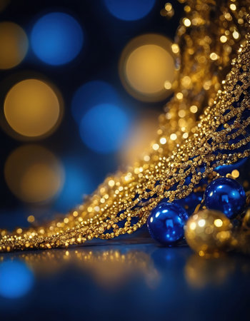 Christmas decoration on bokeh background. New Year and Christmas.の素材