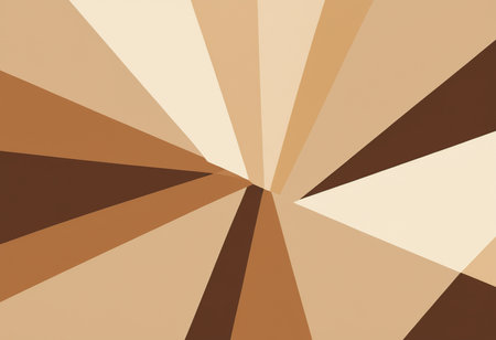 brown and beige background with abstract radial pattern, digitally generated imageの素材