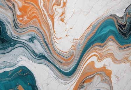 Marble abstract acrylic background. Agate ripple pattern. Gold powder.の素材