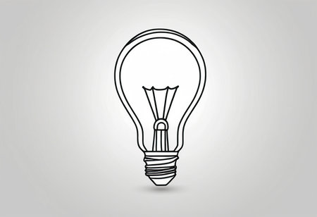 Light bulb icon on gray background. Vector illustration. Eps 10.の素材